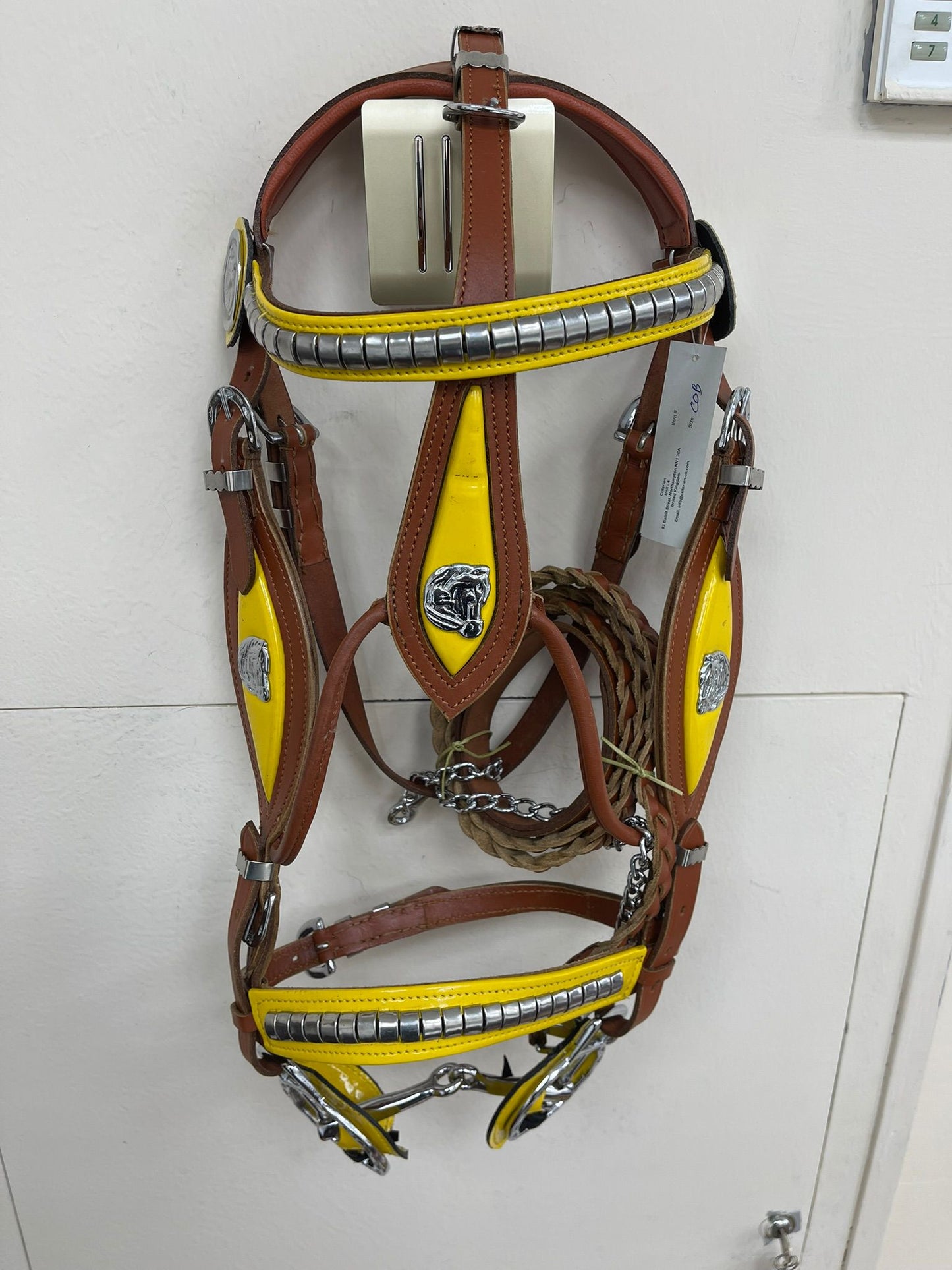 Yellow & Tan Show Bridle with Matching Lead Rope Set