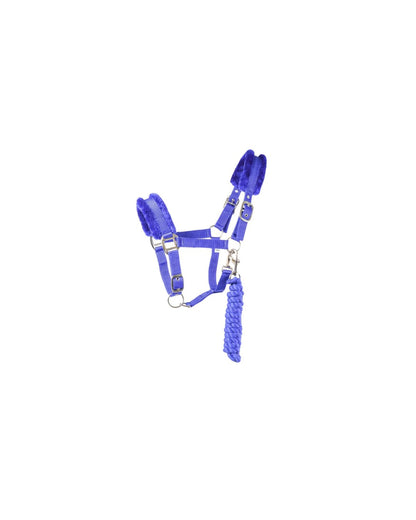Criterion Calming Fur Blue Head Collar with Matching Lead Rope