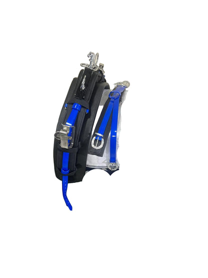 PVC Biothane Tie Down Driving Harness – Blue/Black | Wholesale