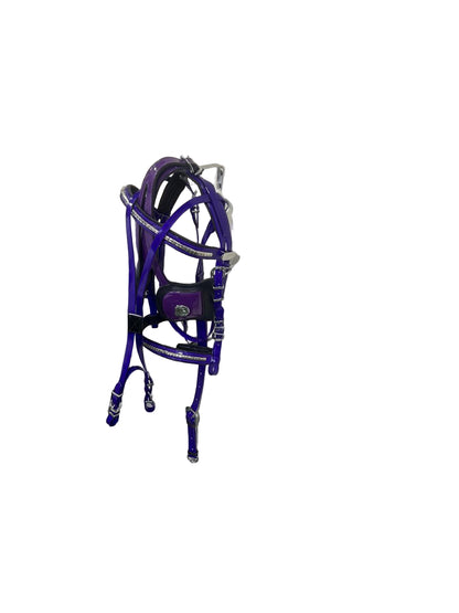 PVC Biothane Tie Down Driving Harness – Blue/Black | Wholesale