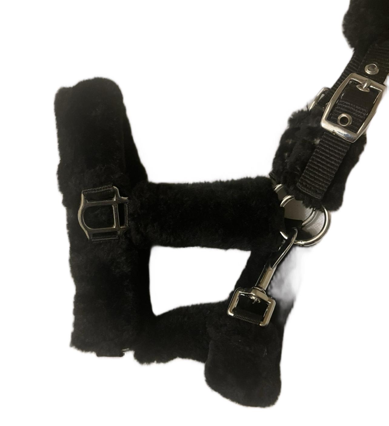 Black Fur Head Collar | Wholesale Adjustable & Padded Design