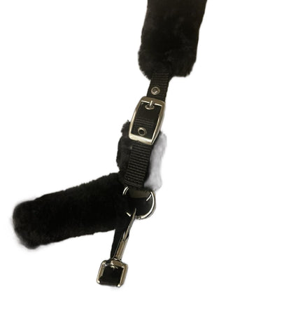 Black Fur Head Collar | Wholesale Adjustable & Padded Design