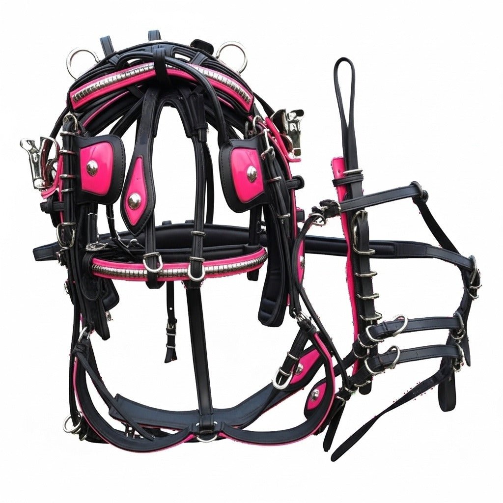 Quick Hitch Biothane Driving Harness with Waterproof Waffle Pad – Made to Order