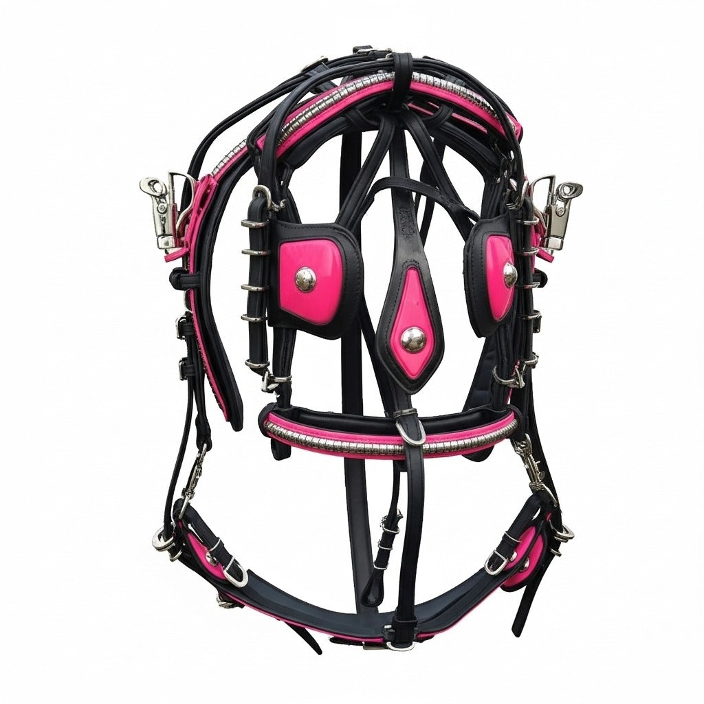 Quick Hitch Biothane Driving Harness with Waterproof Waffle Pad – Made to Order