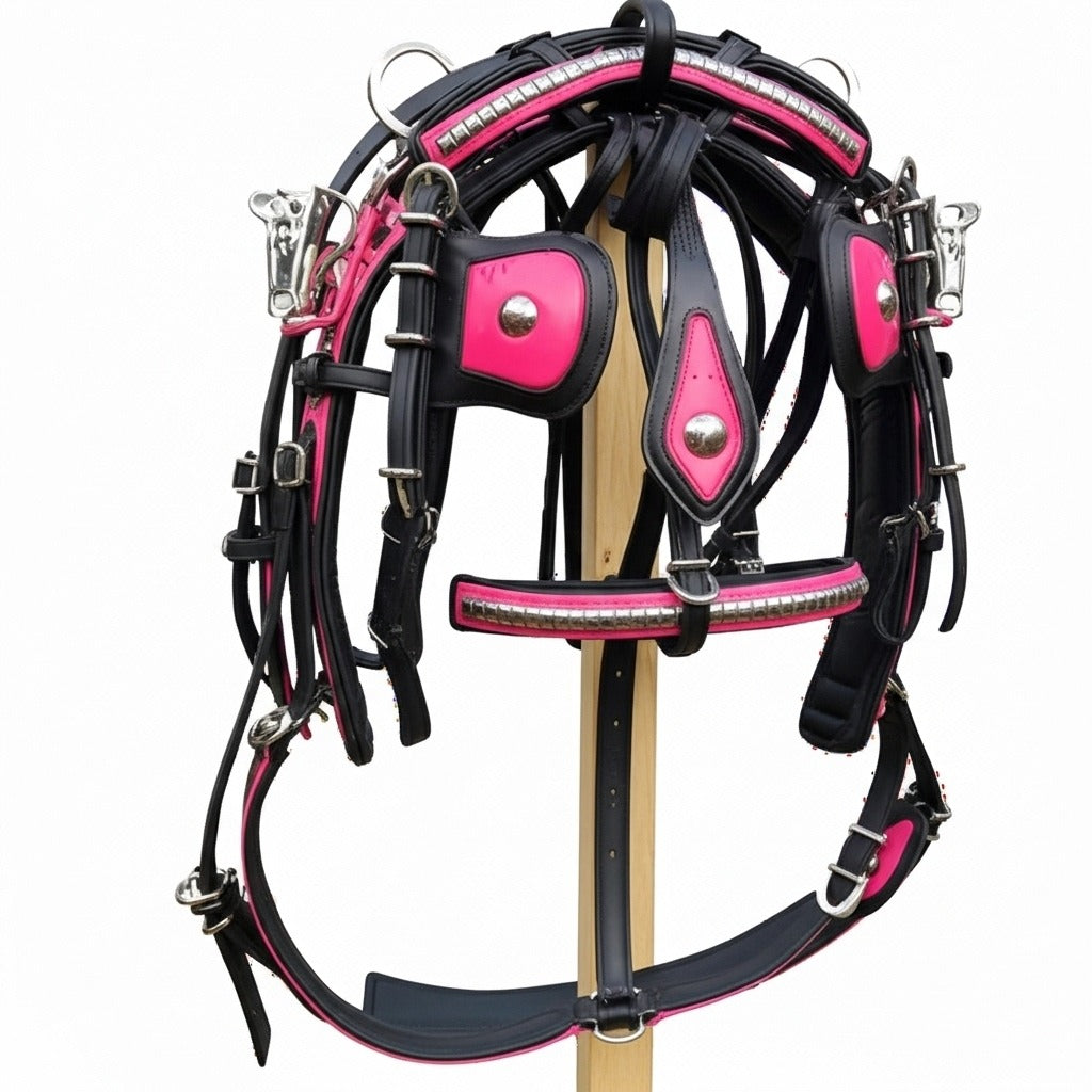 Quick Hitch Biothane Driving Harness with Waterproof Waffle Pad – Made to Order