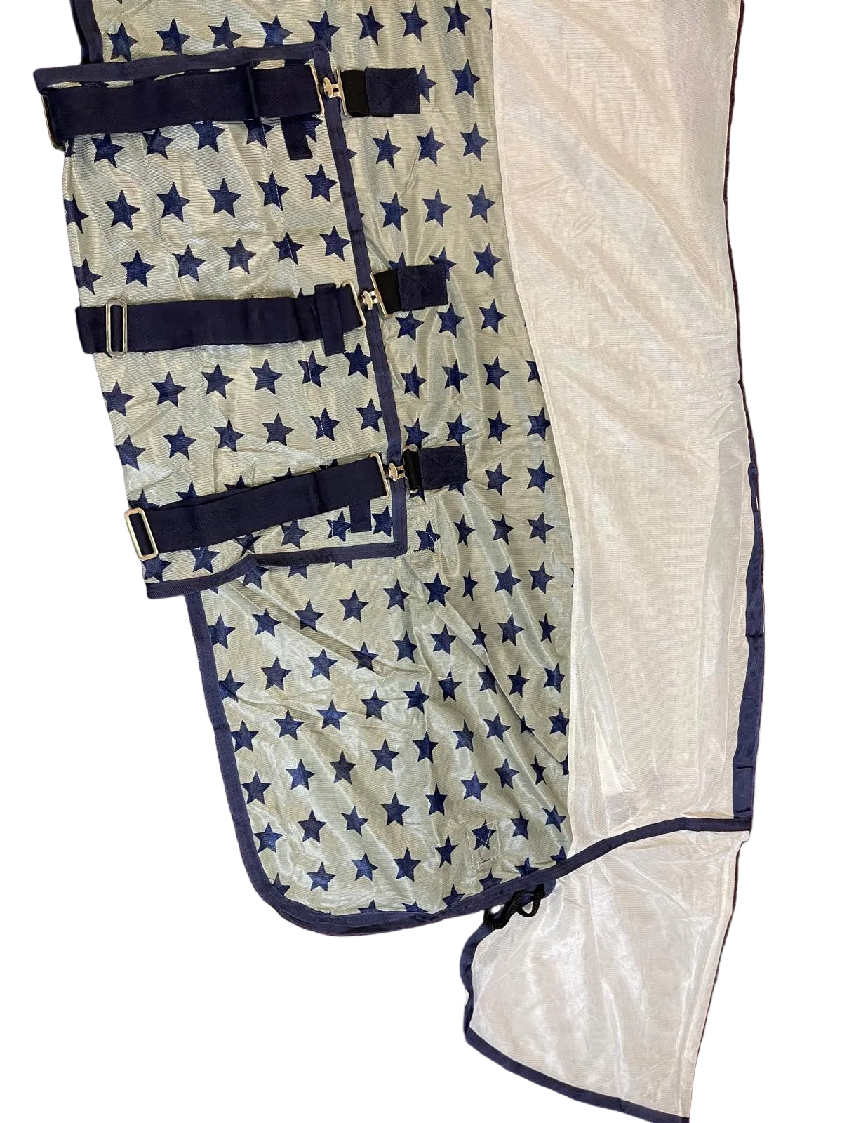 Star Print Horse Fly Rug Combo with Fixed Neck & Fly Mask