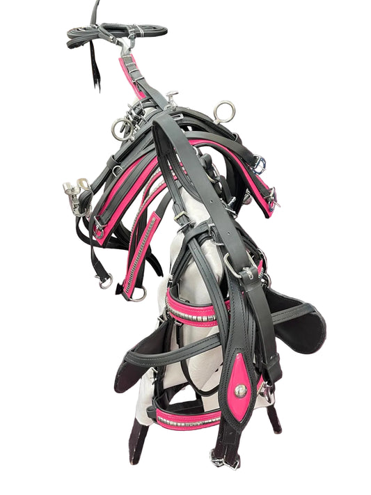 Quick Hitch Biothane Driving Harness with Waterproof Waffle Pad – Made to Order