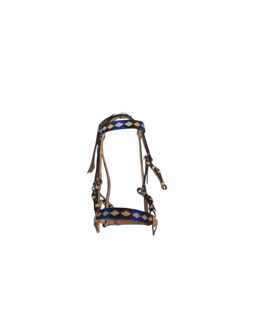 Andean Earth | Havana Brown Bridle - Blue, Green & Brown Weave