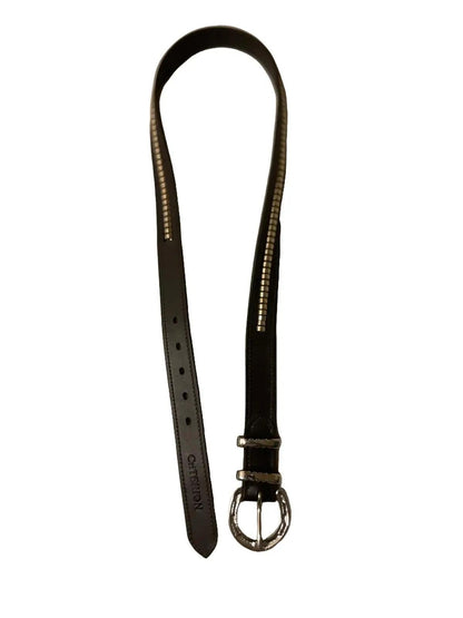 Dark Brown Criterion Clincher Belt – Bridle Leather & Silver Buckle