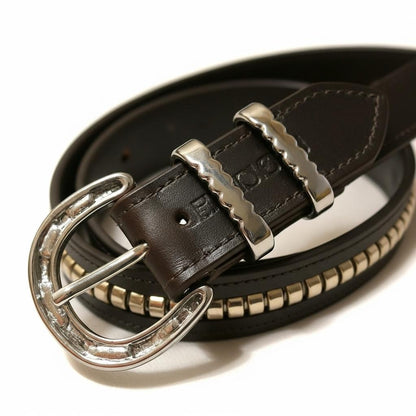 Dark Brown Criterion Clincher Belt – Bridle Leather & Silver Buckle