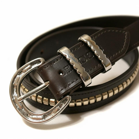 Dark Brown Criterion Clincher Belt – Bridle Leather & Gold Buckle