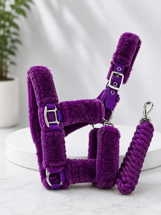 Purple Fluffy Headcollar