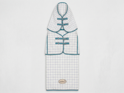 Combo Checker Fly Rug with Fabulous Turquoise Border