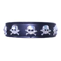 Midnight Reaper Studded Leather Dog Collar