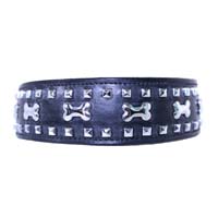 Bone Crusher Studded Leather Dog Collar