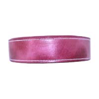 Maroon Leather Dog Collar – Classic Plain Design