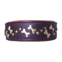 Ruff Rider Bone Leather Dog Collar