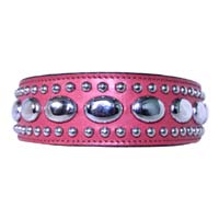 Pink Flamingo Leather Dog Collar