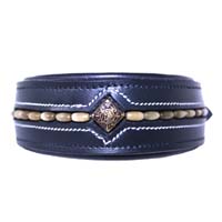 Rustic Concho leather dog collar