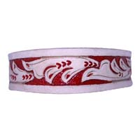 Rosebud Ranch leather dog collar