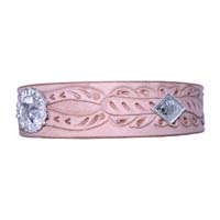 The Porcelain Bloom leather dog collar