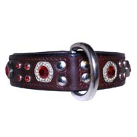 Windsor Ruby leather dog collar