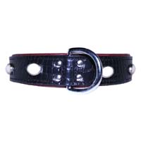 Wimbledon Black leather dog collar