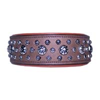 Scone & Silver leather dog collar