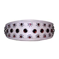 The Snow & Garnet Dog Collar