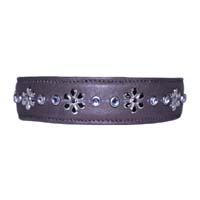 Charcoal Daisy Dog Collar