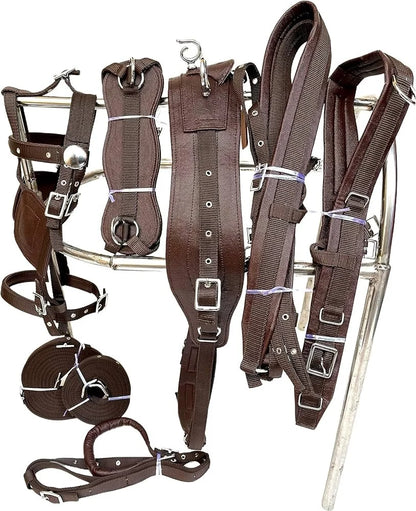 DARK BROWN HEAVY-DUTY PADDED HARNESS COMPONENTS